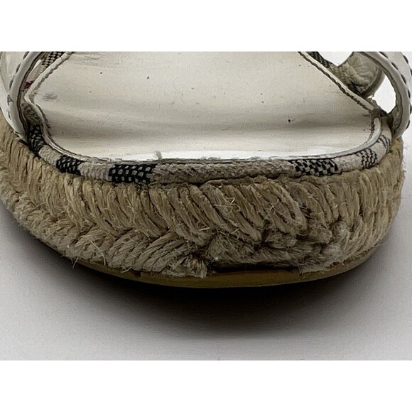 Burberry London White Patent Leather Wedge Espadrille Sandals 40 (9 US) 3207635 - Picture 11 of 16